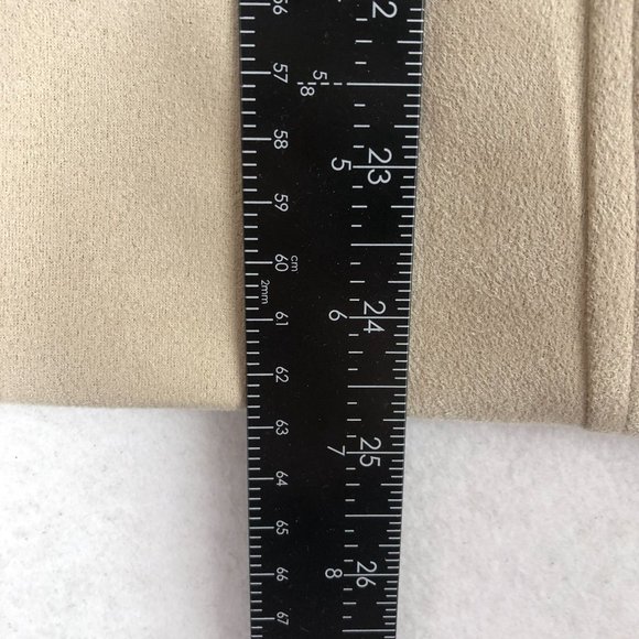 Apt. 9 Women's Size X-Large Beige Faux Suede Long Sleeve Asymmetrical Zip Jacket - Picture 7 of 11